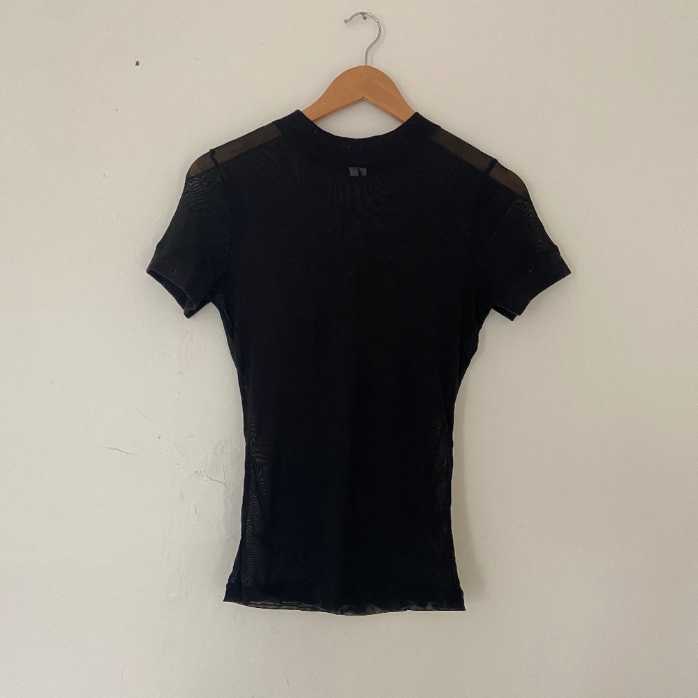 Black Mesh Tee